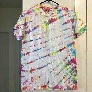 Women's small tie dye short sleeve shirt